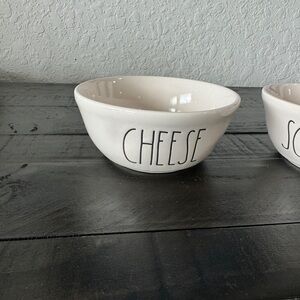 Rae Dunn Bowl set cheese queso sour cream cilantro...